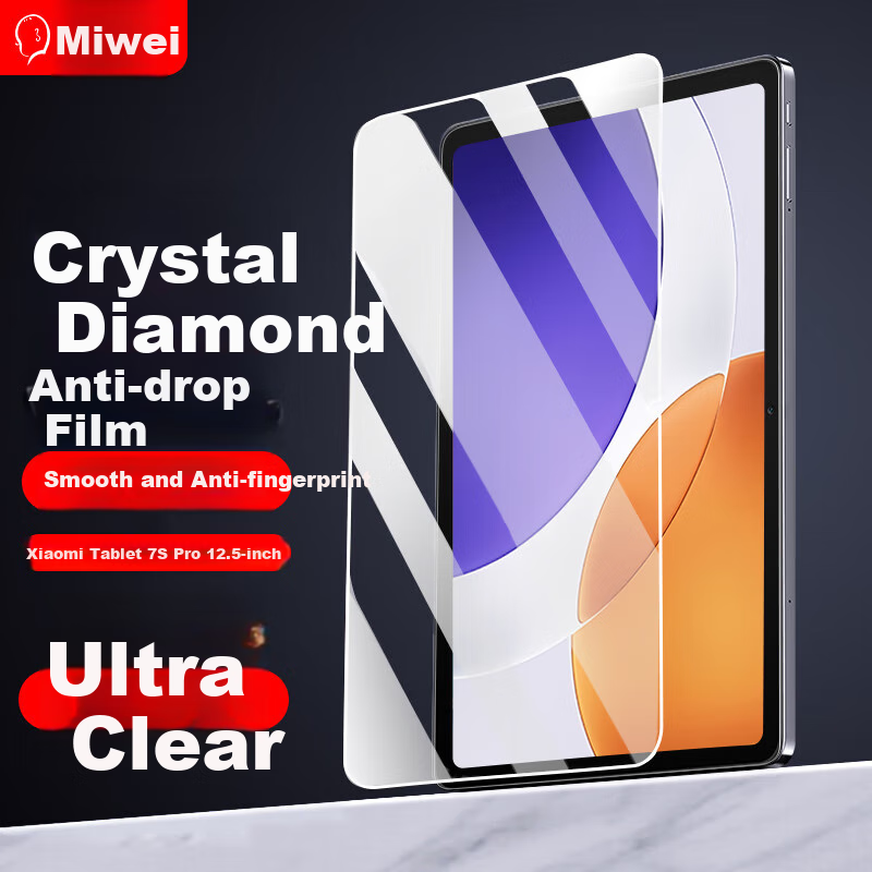 Miwei стеклянная защитная пленка для Xiaomi Pad 7S Pro 12,5 дюйма HD защита от царапин и отпечатков пальцев