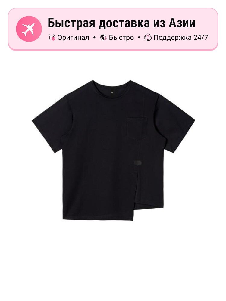 Футболка Y-3 Y-3 Black Crew Neck Moderate Straight Fit