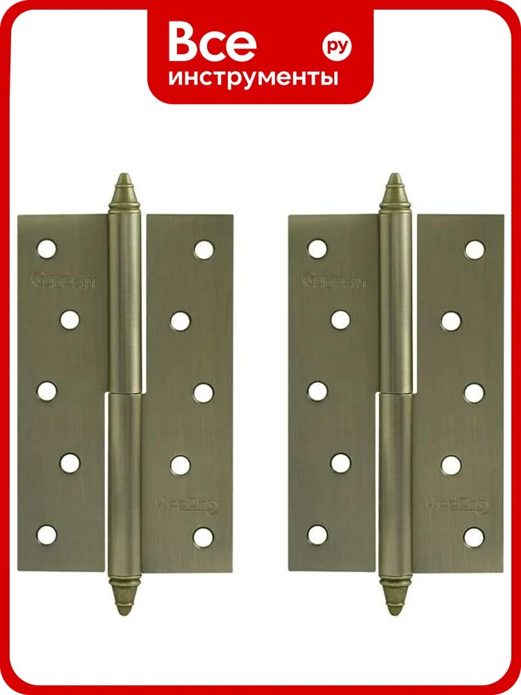Петля нора-м 610-5" AВ брон. покр. левая 2,5 мм №2 10617