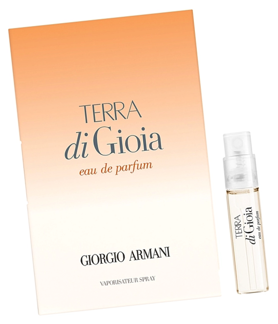 Парфюмерная вода Giorgio Armani Terra Di Gioia пробник 1.2 / Джорджио Армани Терра Ди Джоя миниатюра / Сэмпл