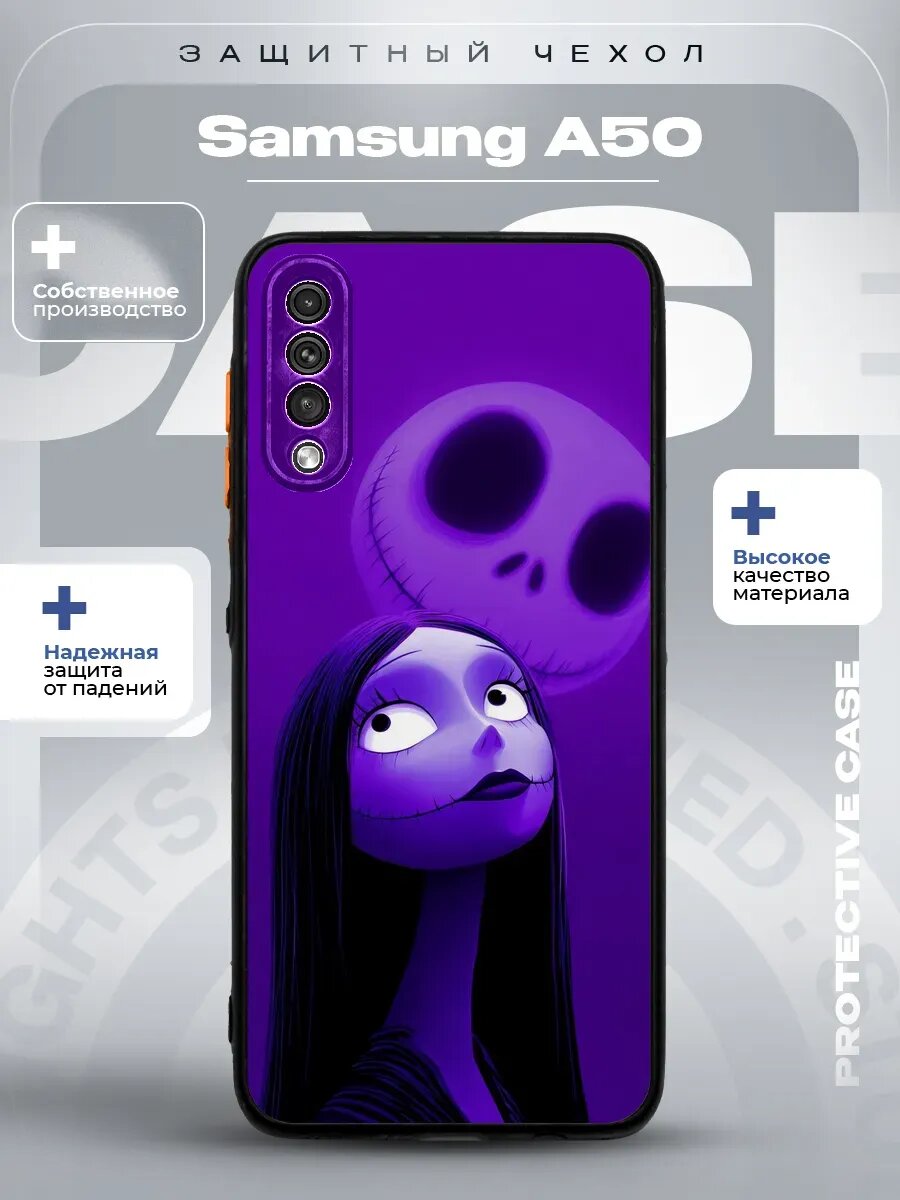 Чехол на Samsung A50 с принтом девочка