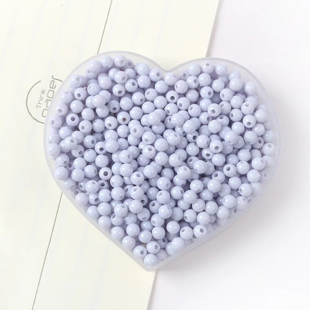 Круглые акриловые бусины 3мм 4мм 3mm x1000pcs, 17