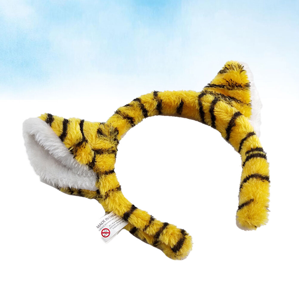 Весёлые Ушки Тигра Для Волос 22*16cm Идеальны Для Детей И Взрослых На Хэллоуин И Костюмированные Вечеринки