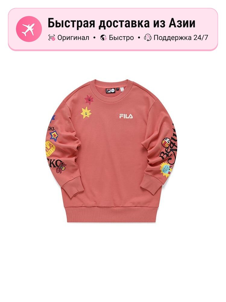 Свитшот  FILA FUSION Lantana Powder Crew Neck Moderate Cardigan, 1 шт.