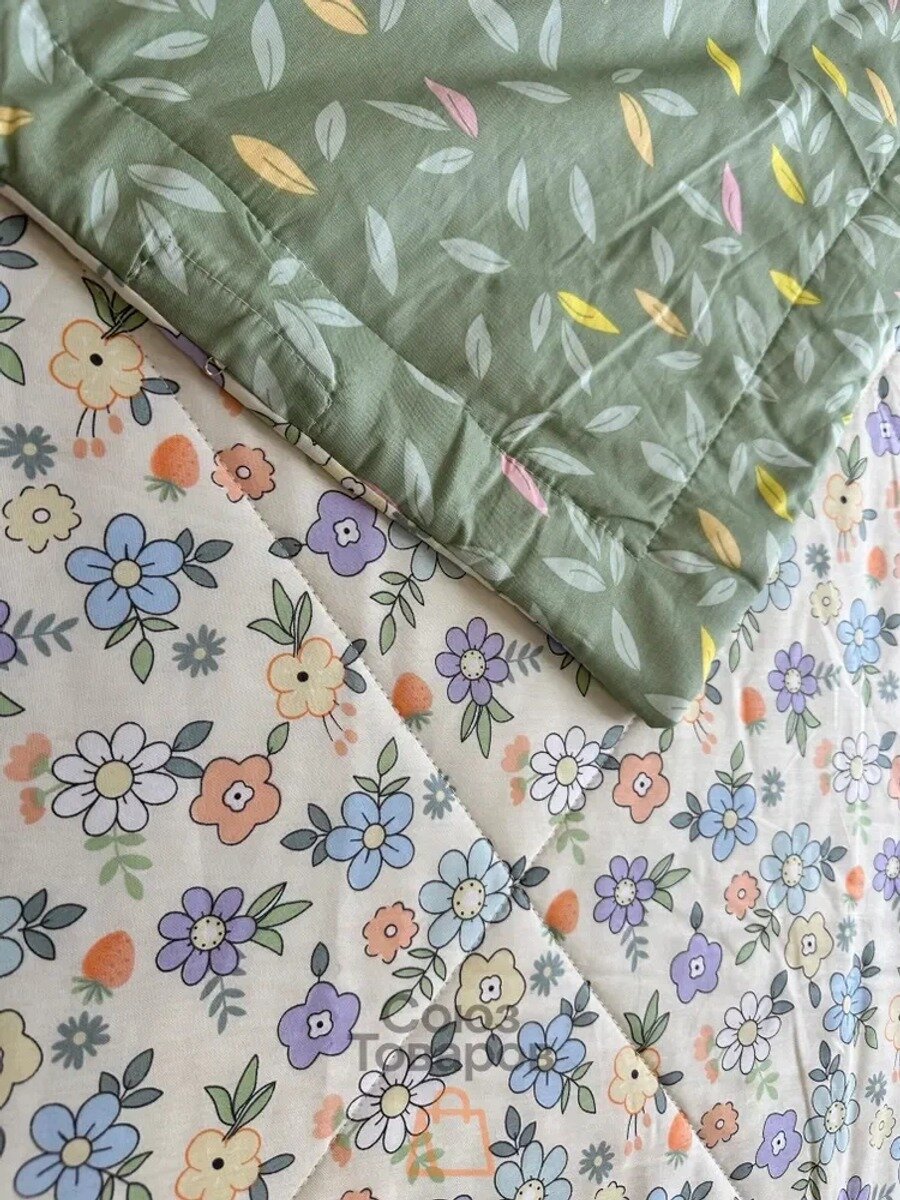 Одеяло Двуспальный 180x200 см, Всесезонное, Летнее, с наполнителем Хлопок, комплект из 1 шт