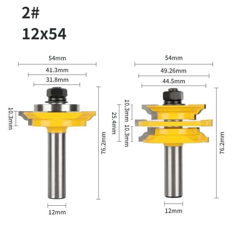 YUSUN набор бит для стеклянной двери 12x54
