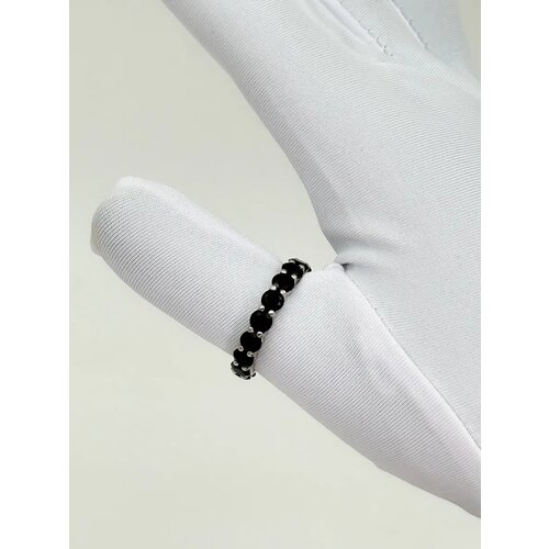 фото Кольцо кристалл мечты, шпинель, размер 15.5, черная