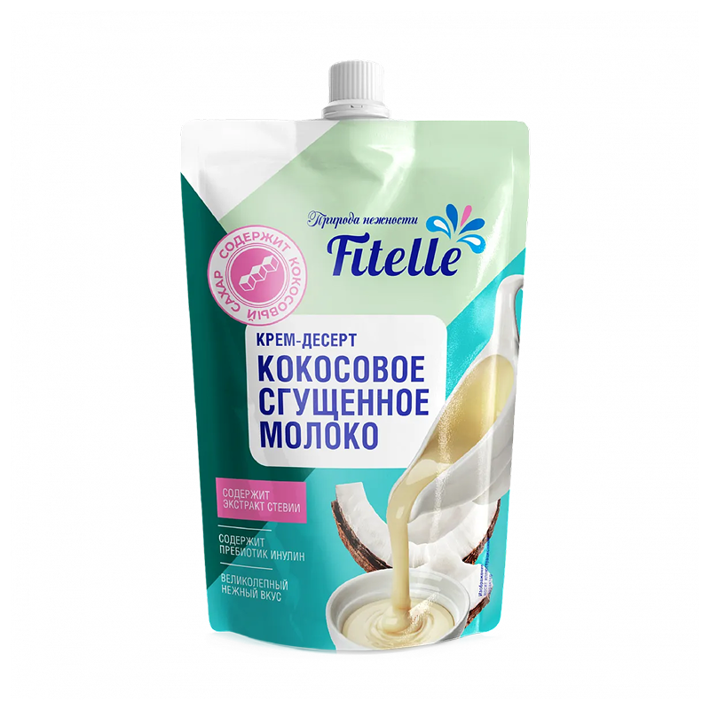 Крем-десерт кокосовое сгущенное молоко Fitelle нежное лакомство