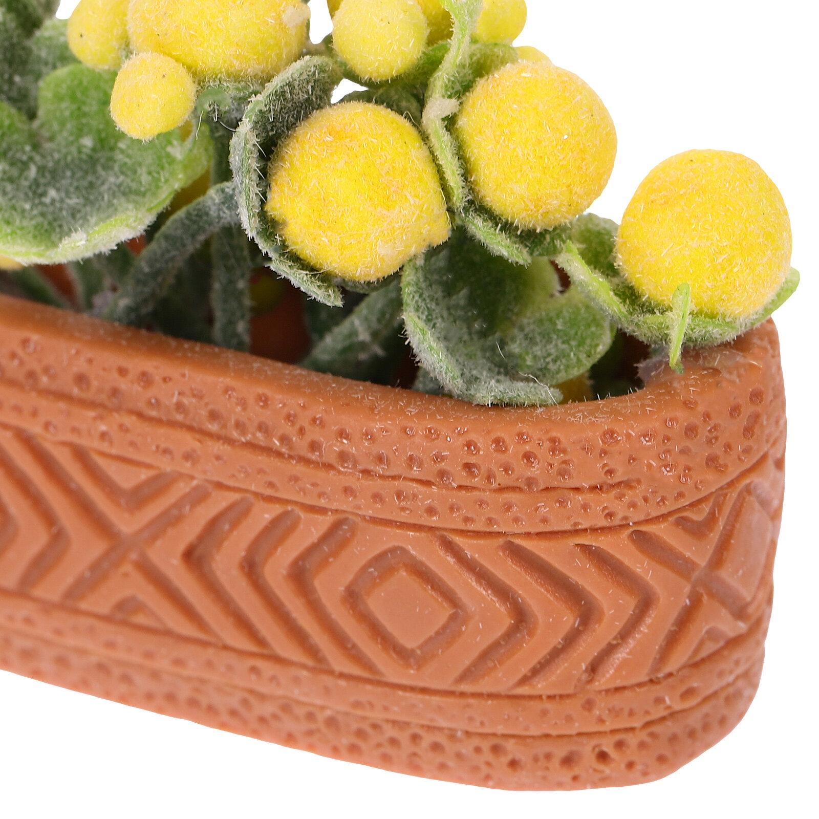 Декоративное Мини Растение Для Домика Кукол Размером 5.00X3.00X1.80CM Желтый Цвет Высокое Качество