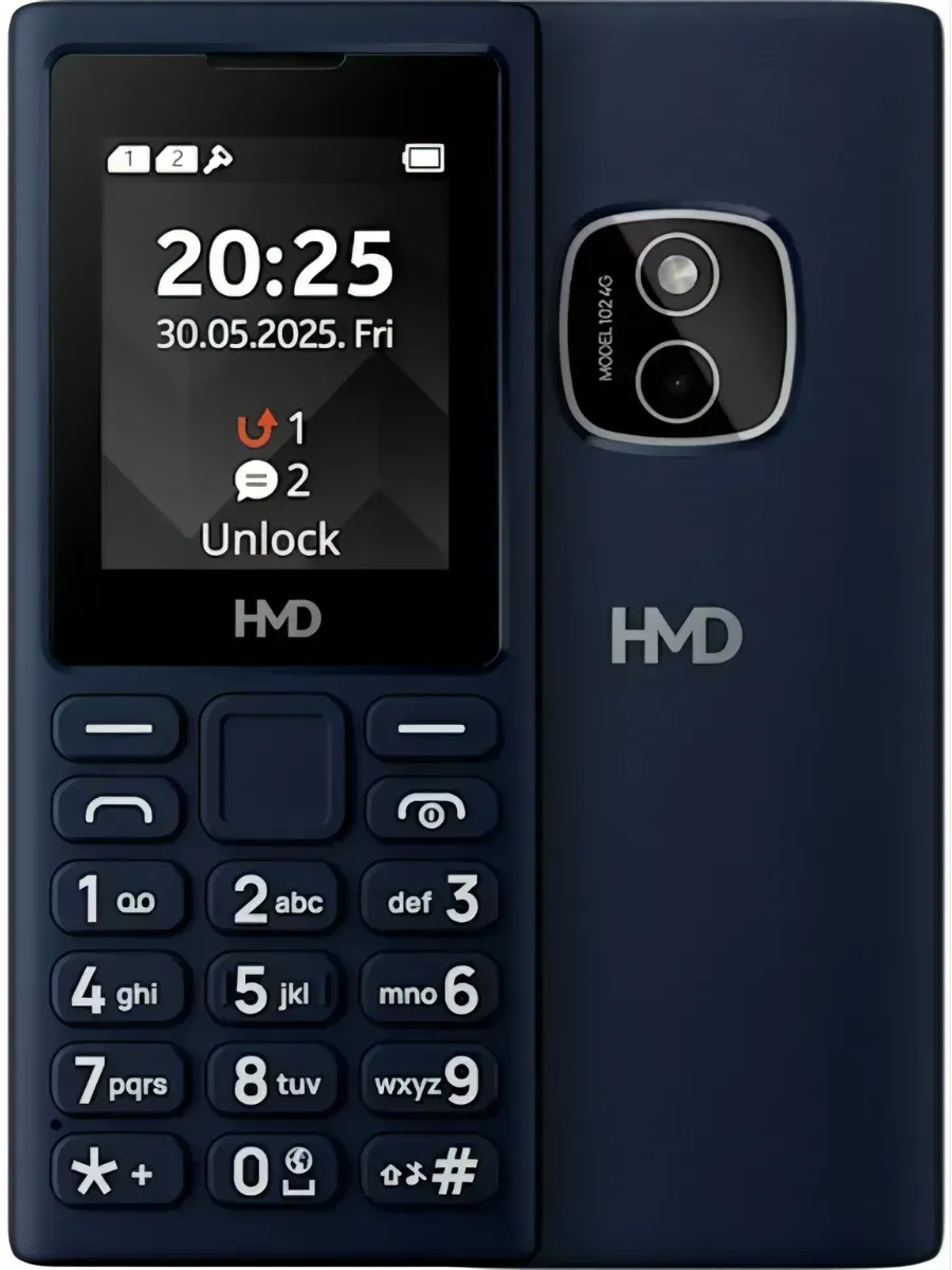 Мобильный телефон HMD 102 4G TA-1738 DS Синий Темно-синий 2 sim 2″ TFT 2G, 3G, 4G 1000 mAh