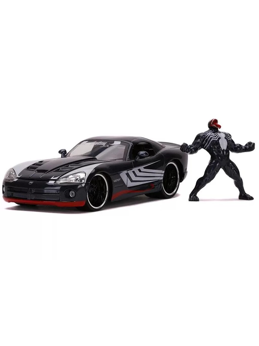 Игровой набор машинка и фигурка Венума, коллекционная модель Jada Marvel Dodge Viper and Venom