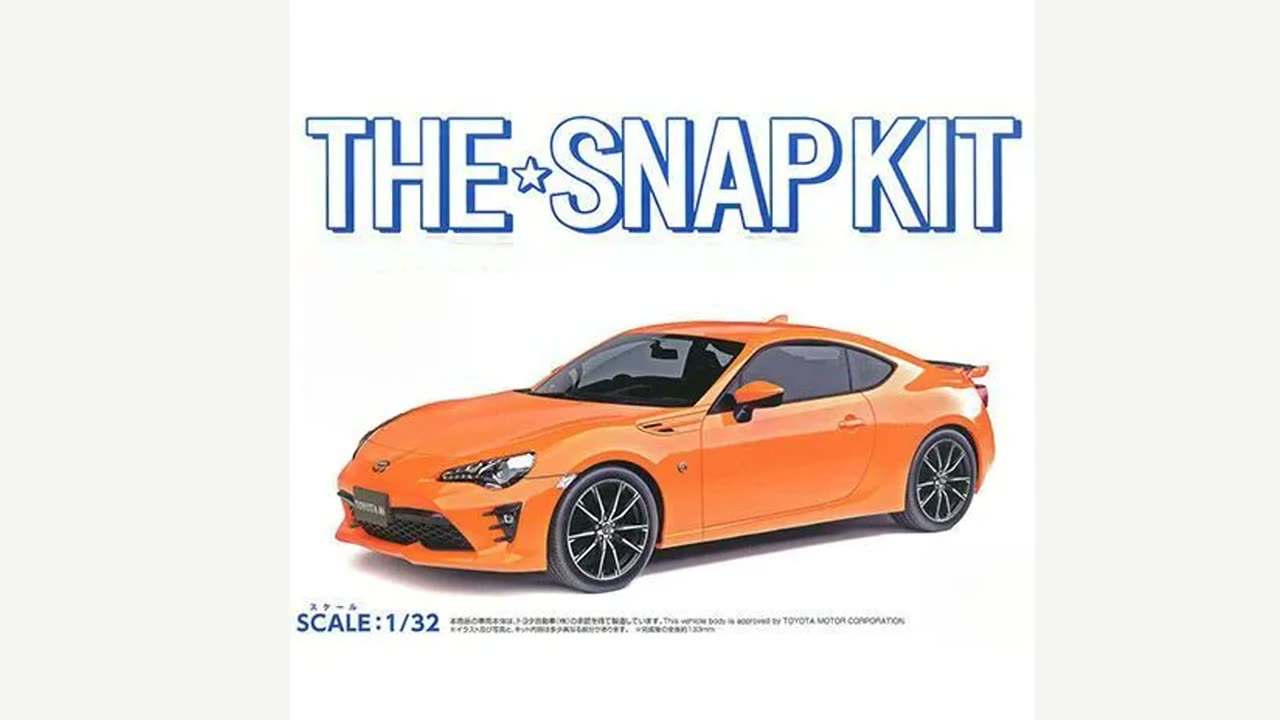 Сборная модель автомобиля Toyota 86 The Snap Kit, оранжевая, масштаб 1:32, пластик, для детей от 14 лет — фото 1