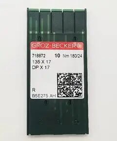Швейные иглы Groz-Beckert DPX17, Nm 180, зеленые