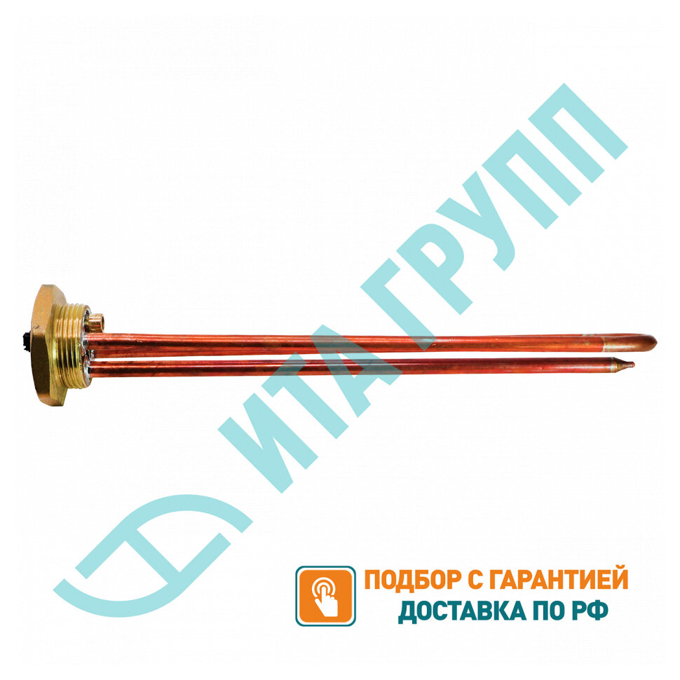 ТЭН 3 кВт (3000 Вт) RDT, резьбовой 42 мм для Ariston, De Luxe, Real, Thermex, под анод М6, 20246