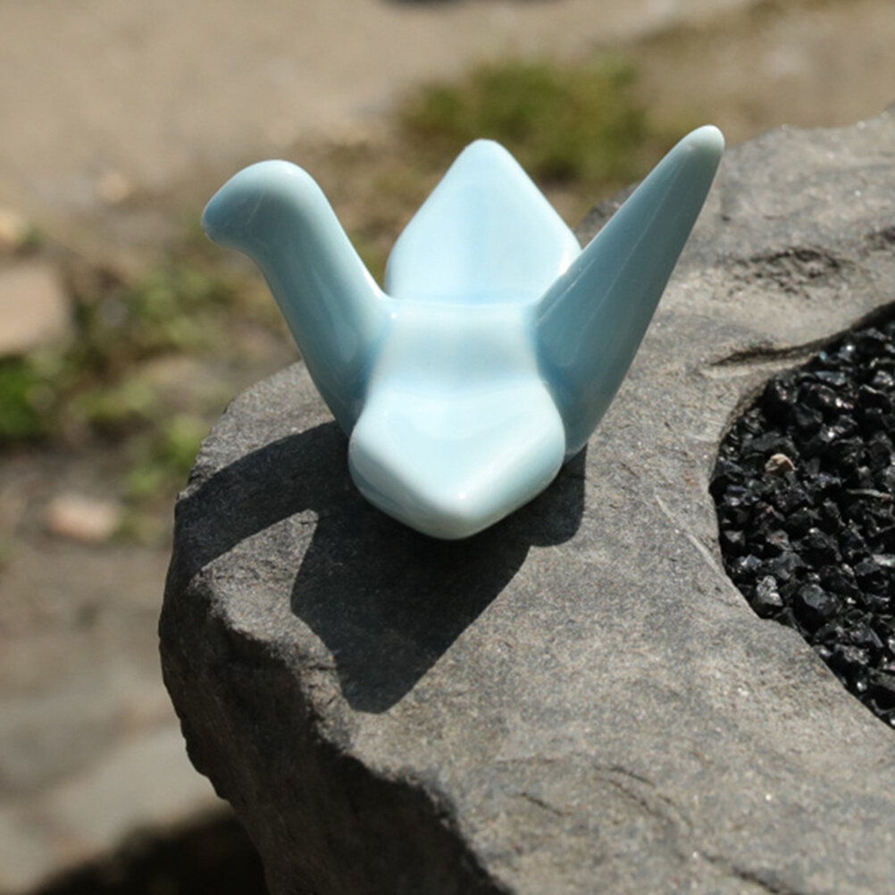 8 Шт Держатели Для Палочек В Forme Бумажного Журавля Из Керамики 6*4.6Cm