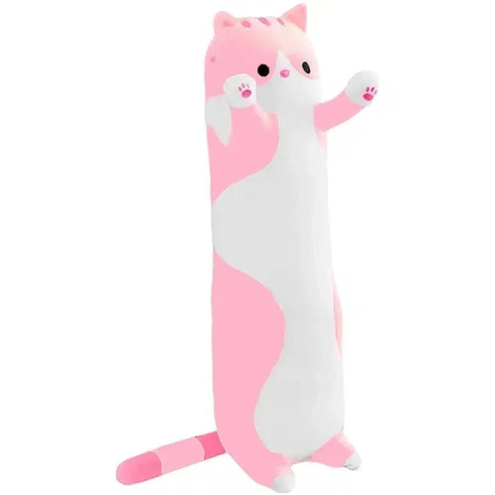 Мягкая игрушка Кот батон розовый 70 см