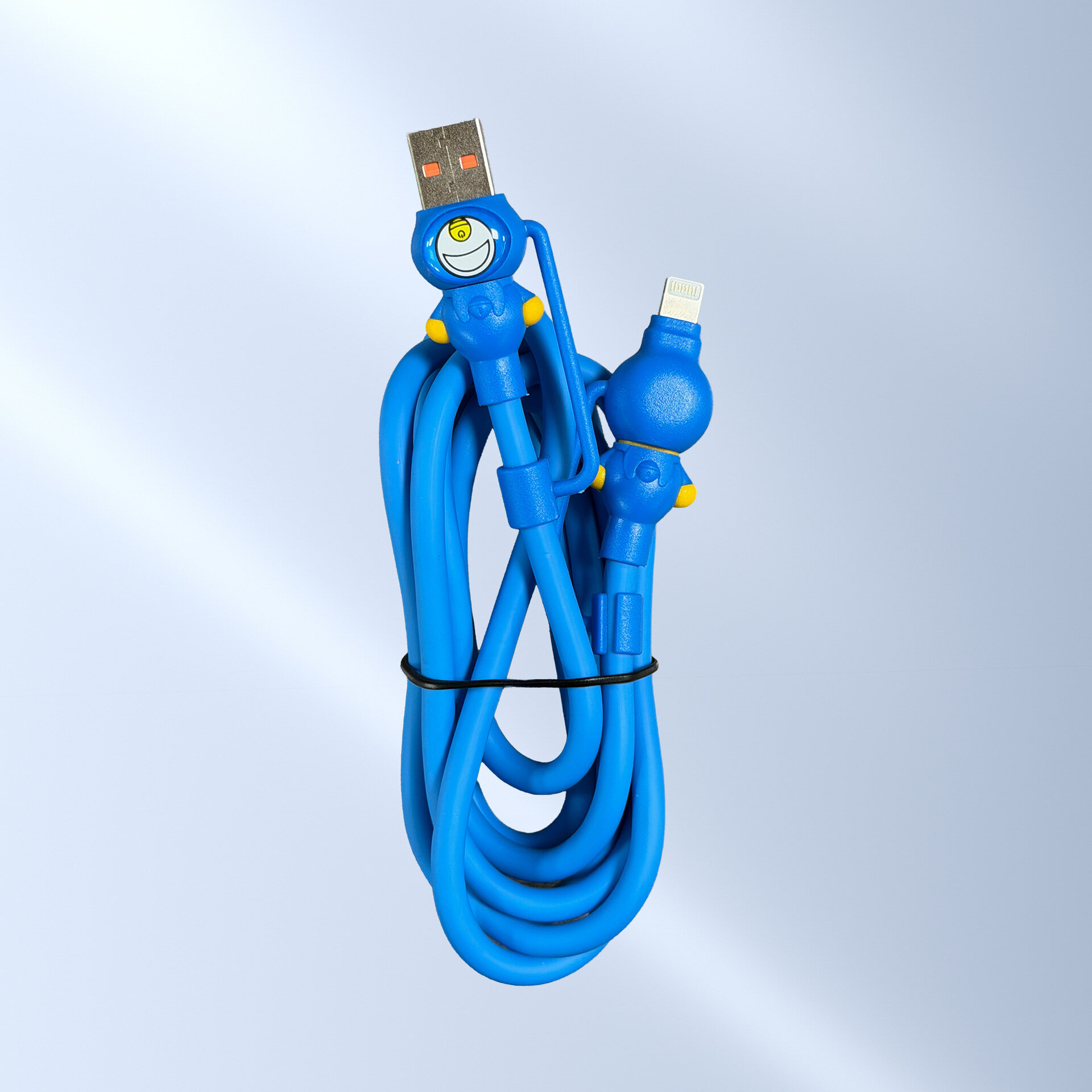 Кабель 1,5 м Blue Fat USB-C и Lightning голая упаковка для всех смартфонов
