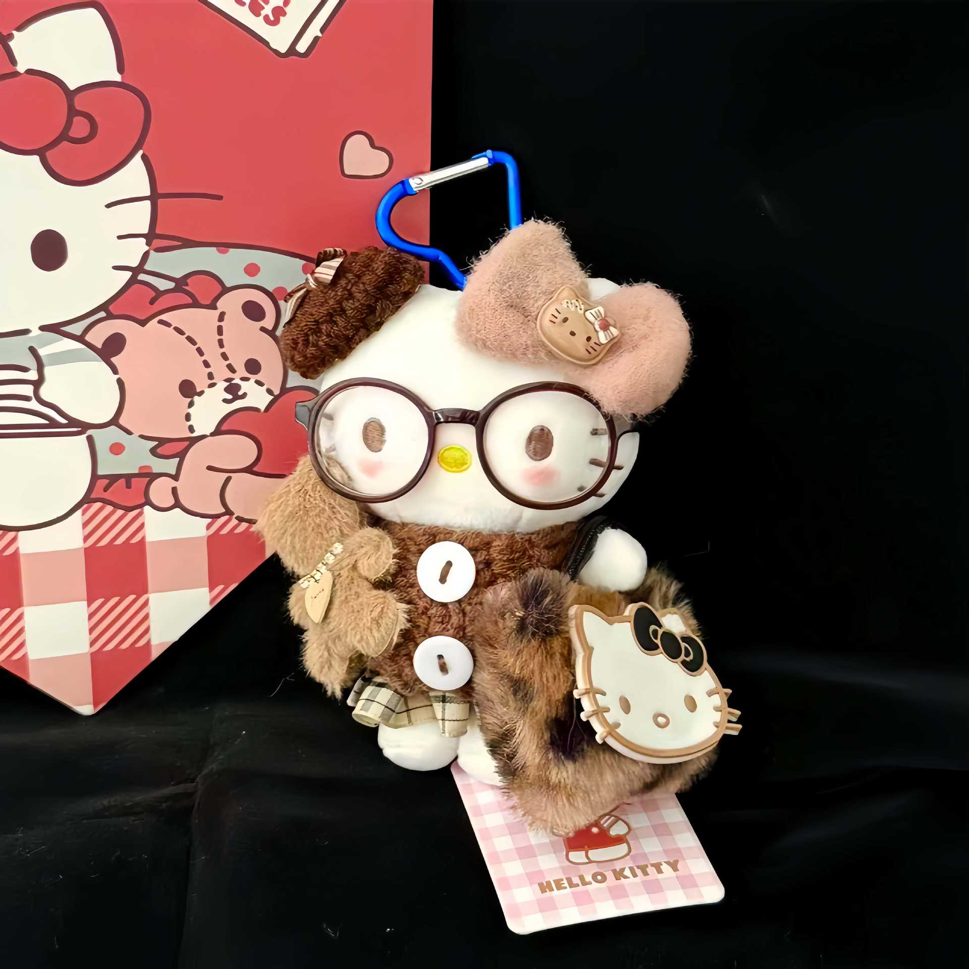 Оригинальная плюшевая Hello Kitty 4 дюйма 10-12 см брелок игрушка с биркой и защитой от подделок Сумка