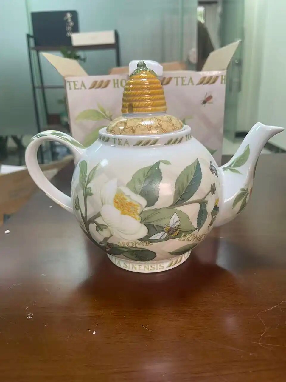 Чайник заварочный "Цветы", заварник, 900 мл, керамика