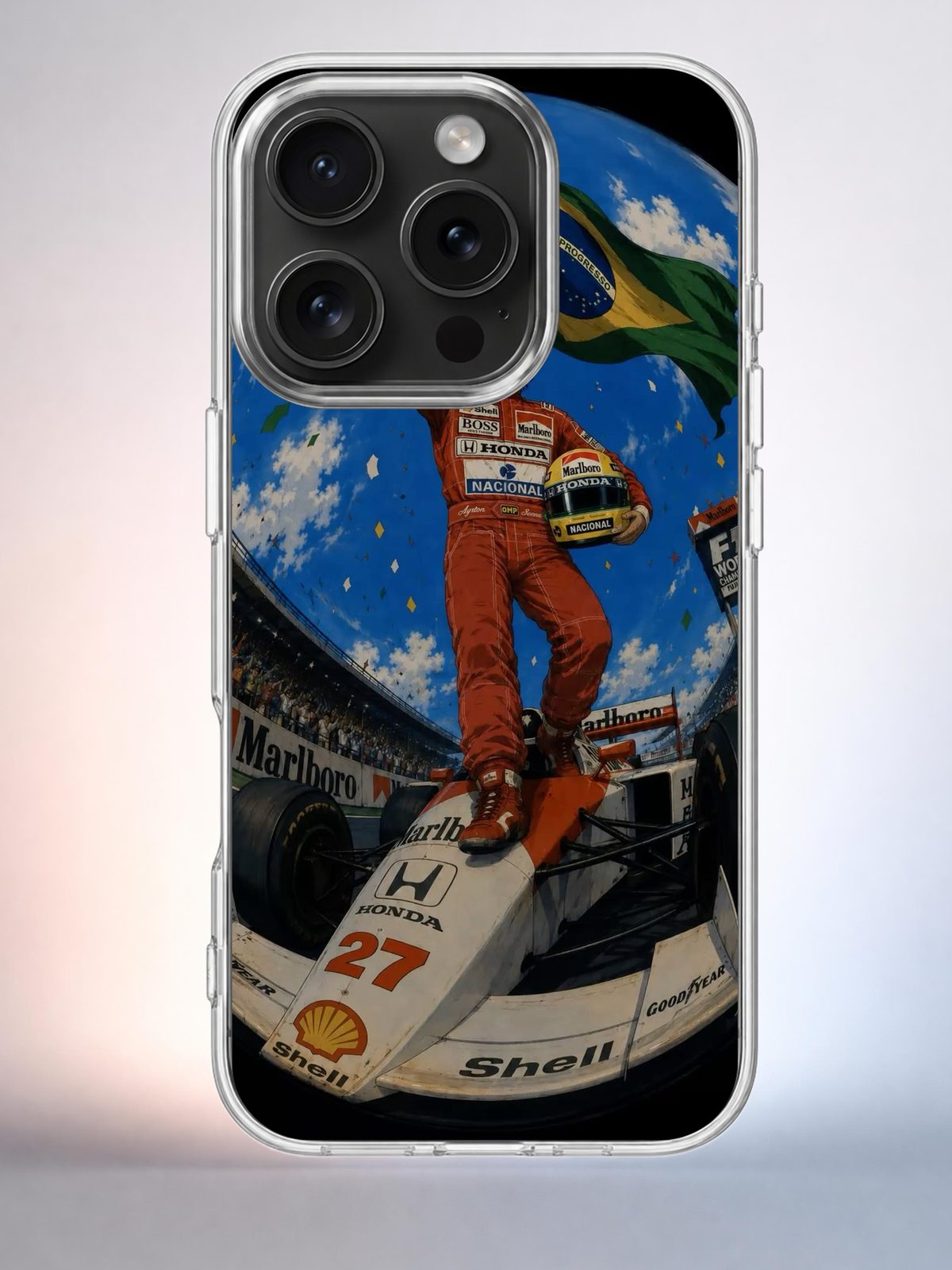 Чехол iPhone 15 Pro Гонщик с Y2K Indie Sleaze