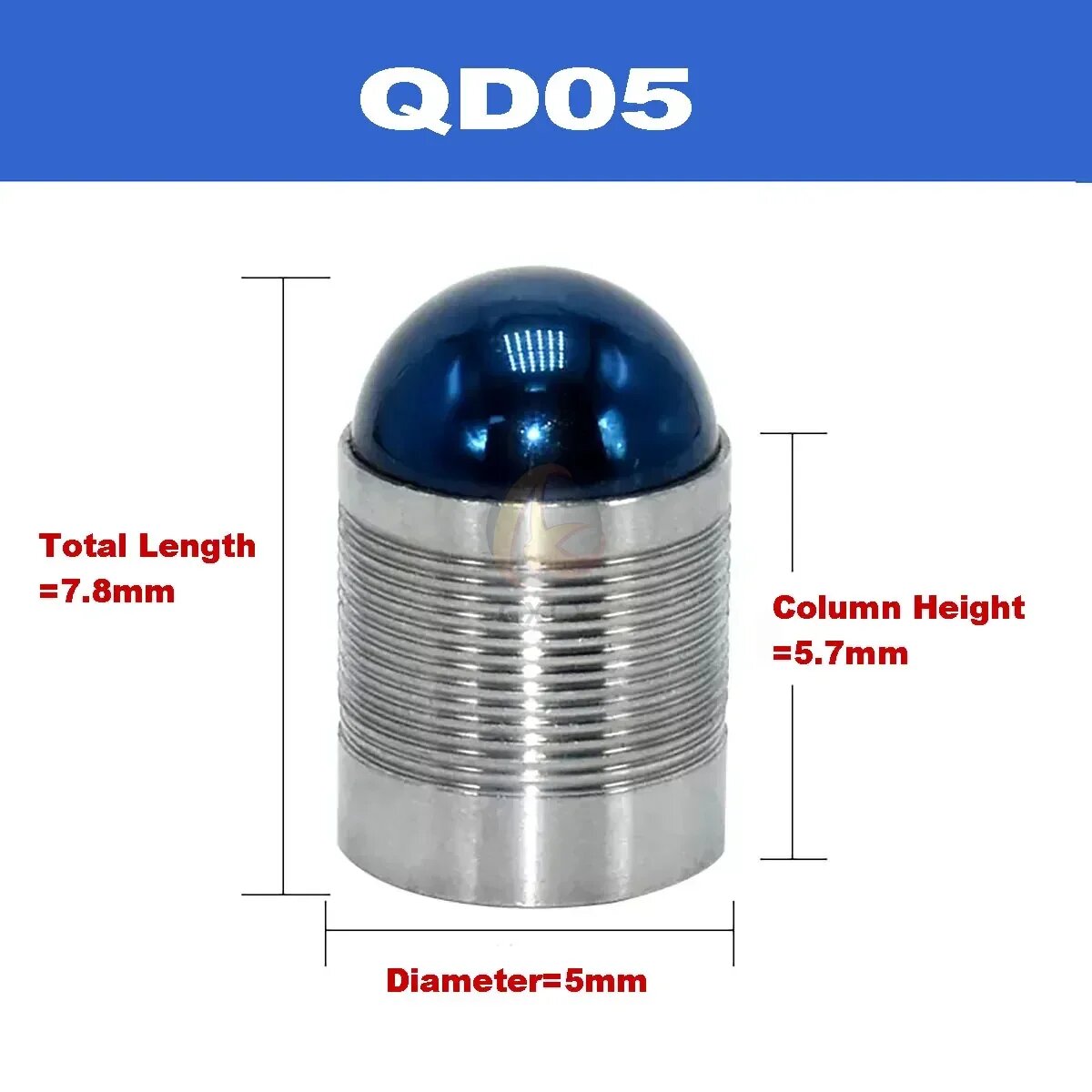Шаровая заглушка QD05, 5 мм, 7.8 мм, 10pcs