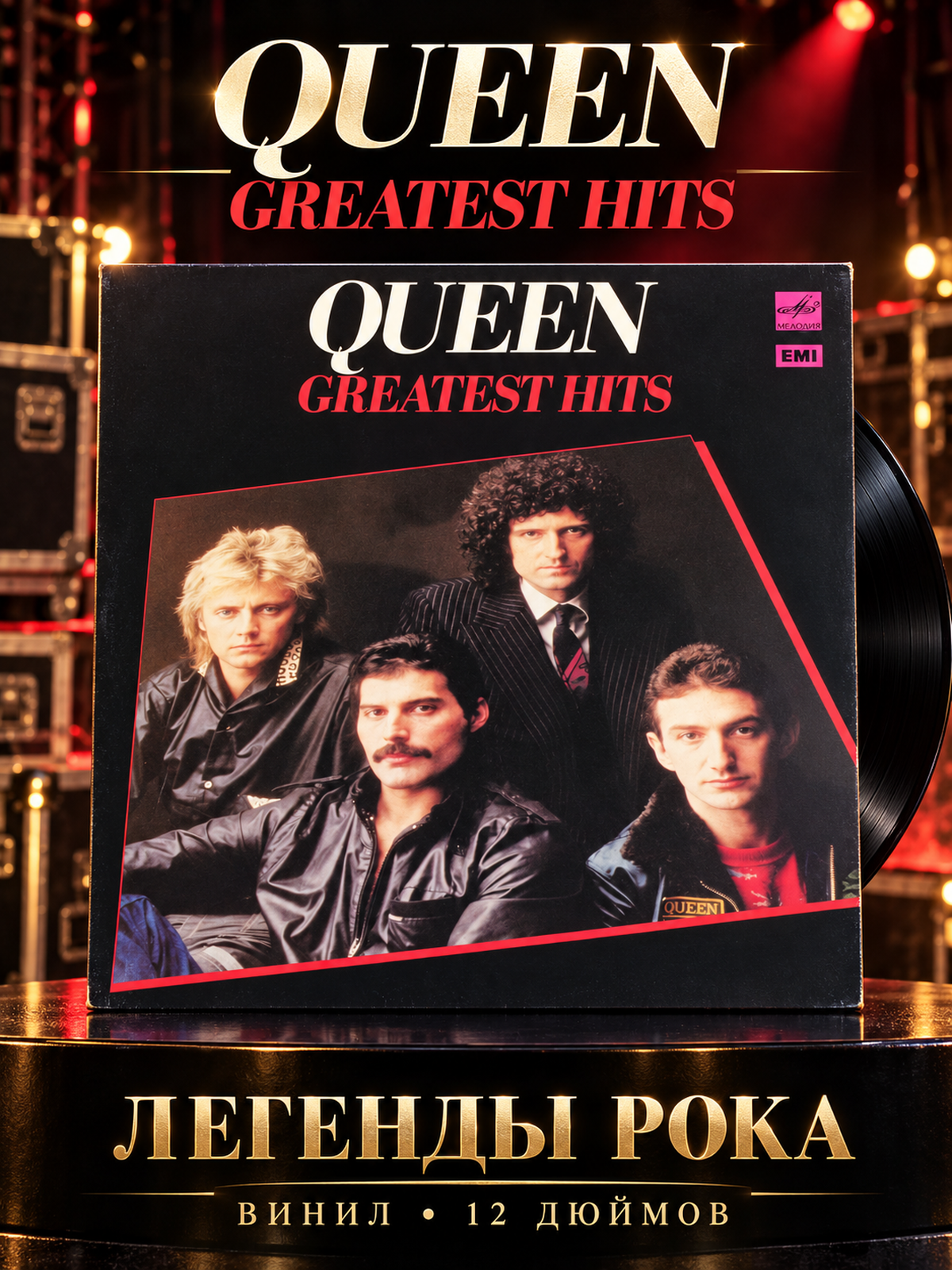 LP Queen - Greatest Hits, виниловая пластинка 12 дюймов , Мелодия, 1990г зарубежный рок