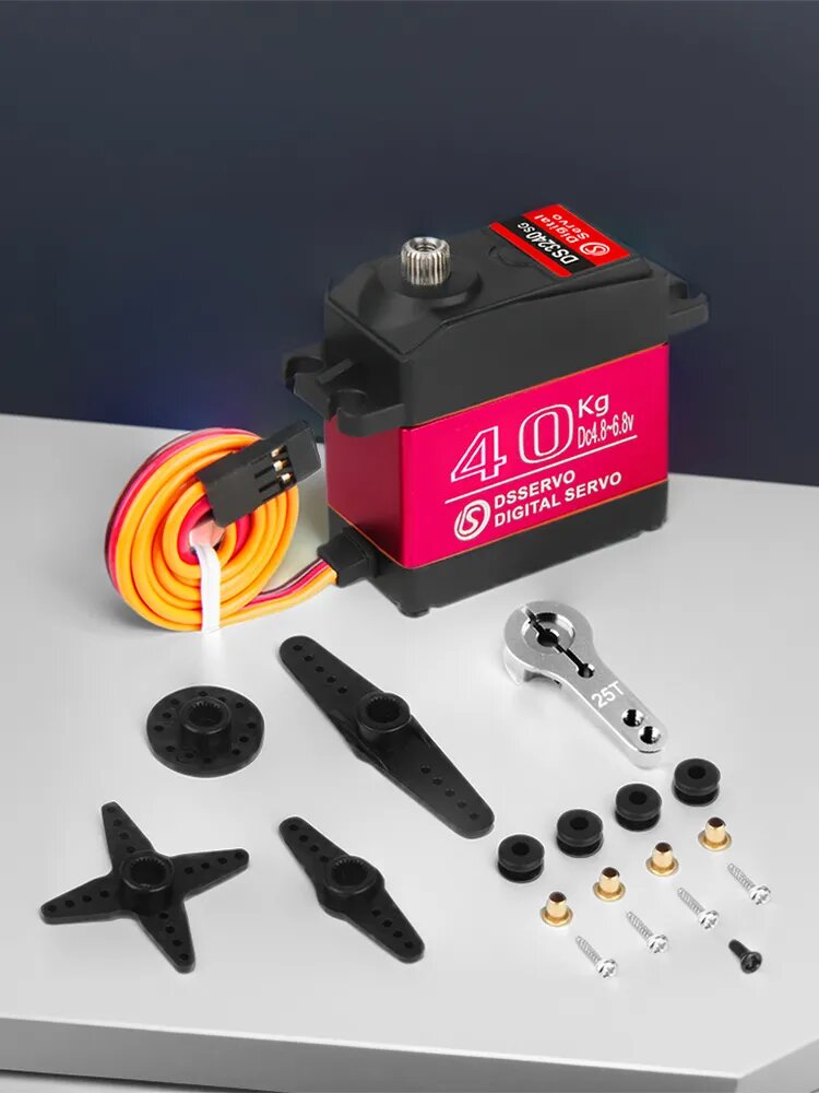 Цифровой сервопривод RC 3240 с металлическими шестернями, момент 40 кг·см, анодированный алюминий, водонепроницаемый
