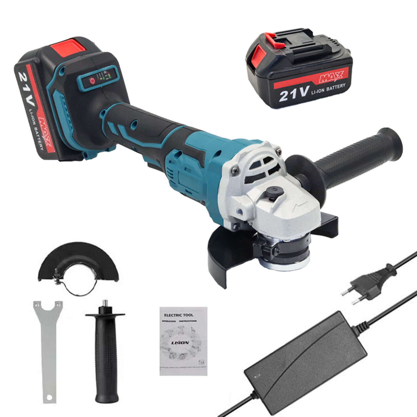 Угловая шлифмашина, Brushless Motor, 21V, металлический, для шлифовки и резки