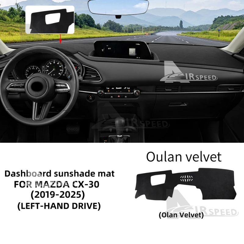 Для Mazda CX 30 CX 5 2019-25: Защитный чехол приборной панели, солнцезащитный экран, антибликовая накладка с защитой от ультрафиолета, аксессуары украшения салона автомобиля.