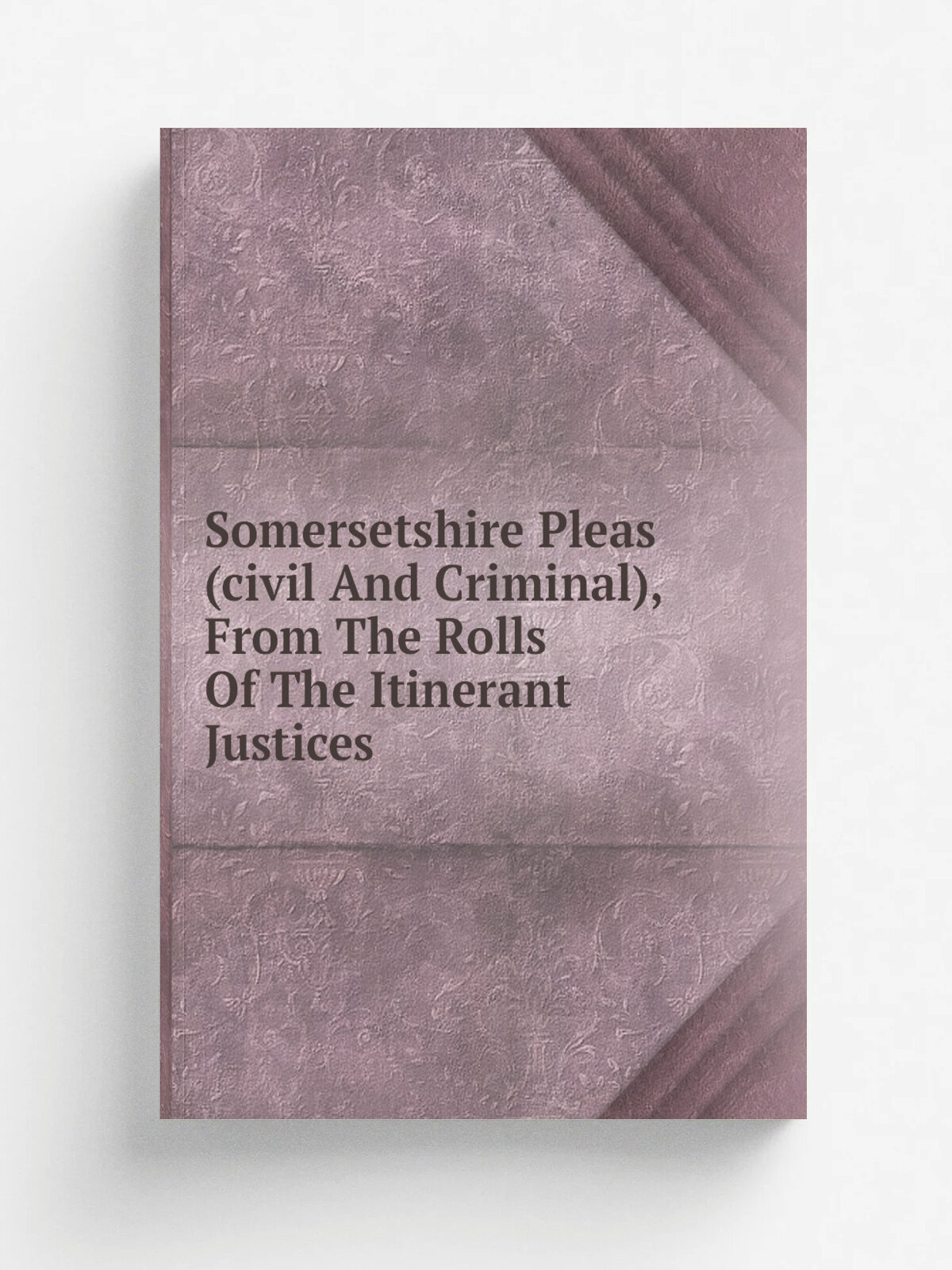 Somersetshire Pleas (civil And Criminal), From The Rolls Of The Itinerant Justices