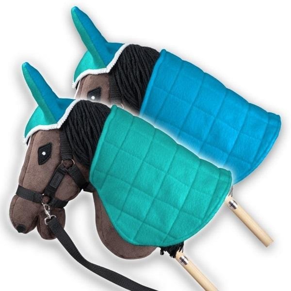 Мягкая игрушка Skippi Hobby Horse, двусторонняя попона и ушки, mi ta niebieski, 27 x 47 см