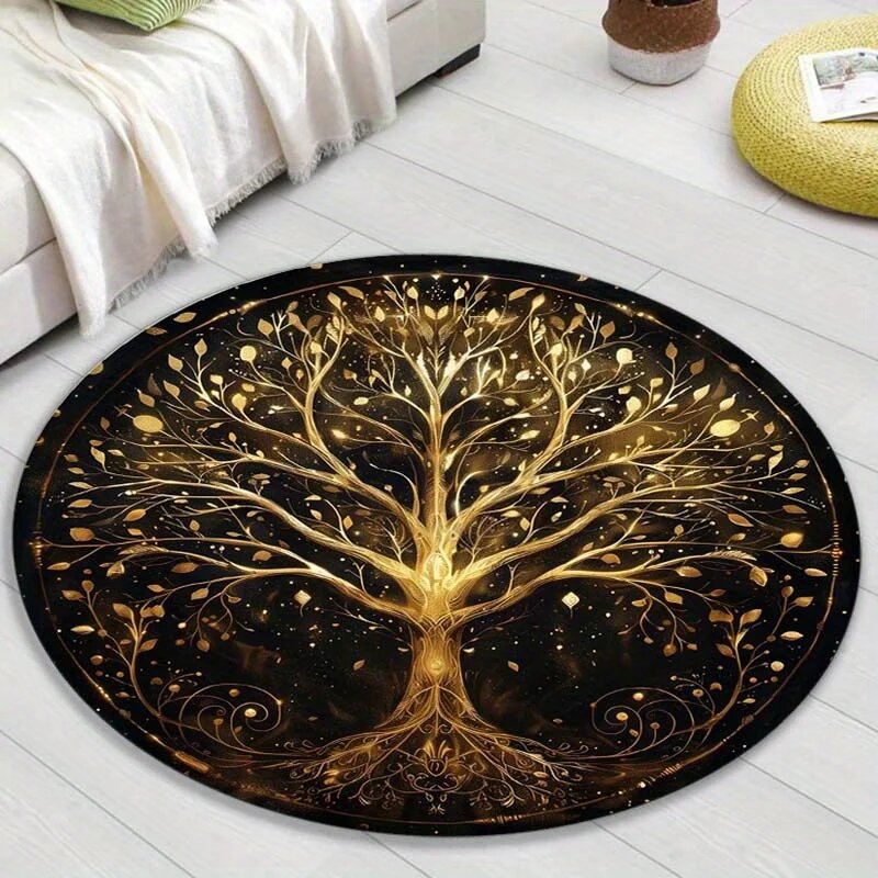 Круглый ковер Golden Tree of Life Фланель