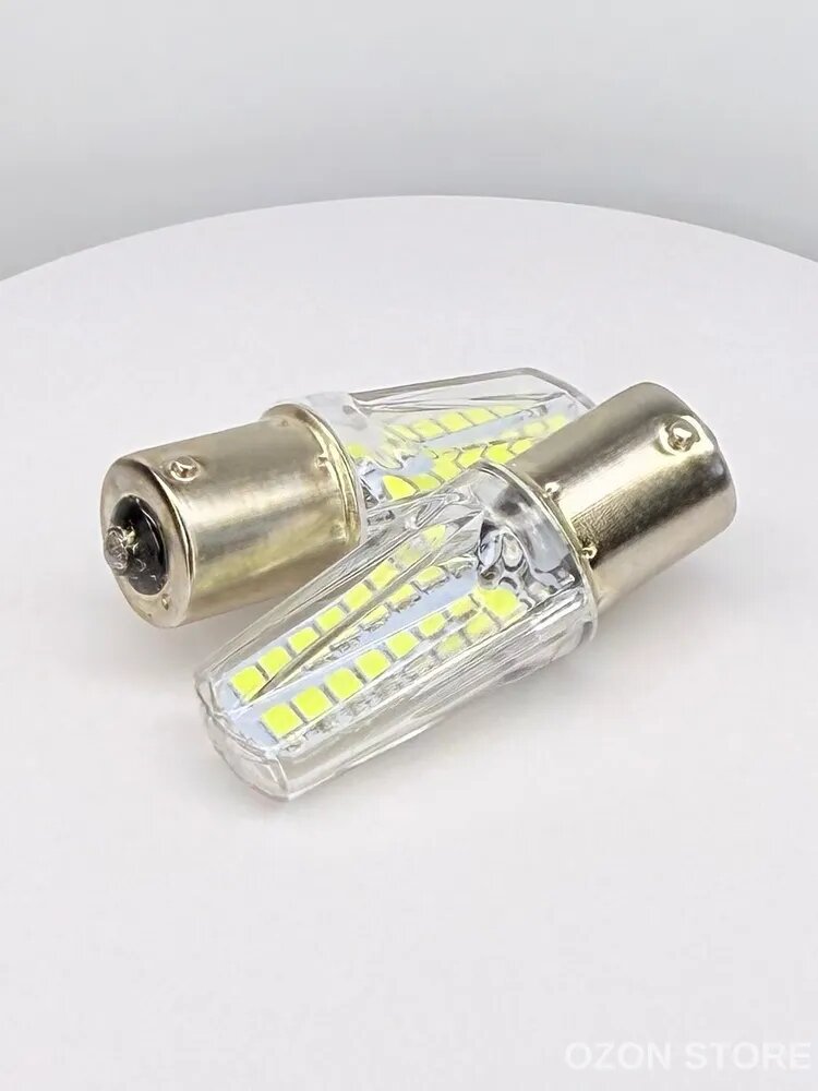 Лампа автомобильная P21W, 2 шт. арт. strobe_led_red
