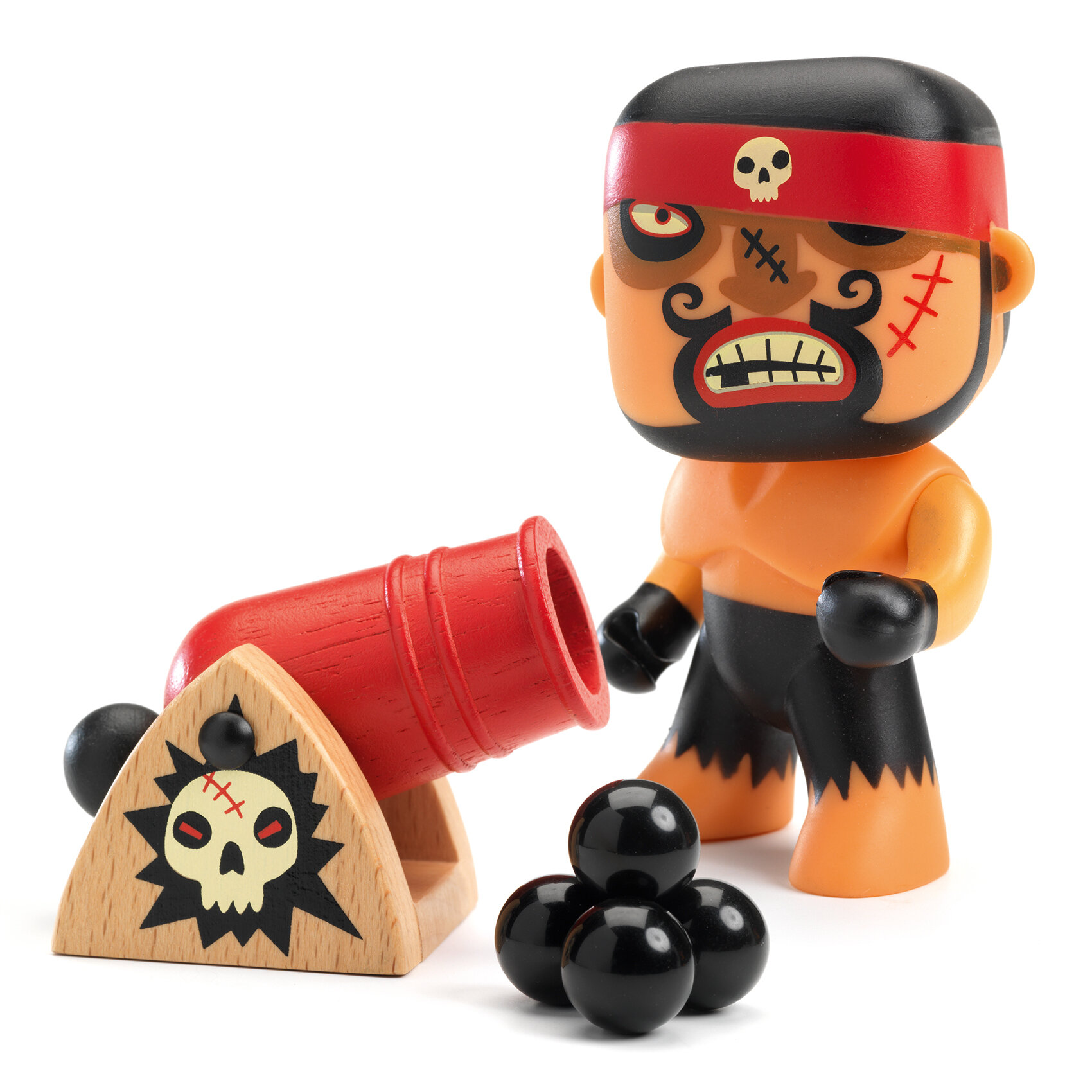 Фигурка - игрушка для детей Djeco серии ARTY TOYS Пират Рик с пушкой