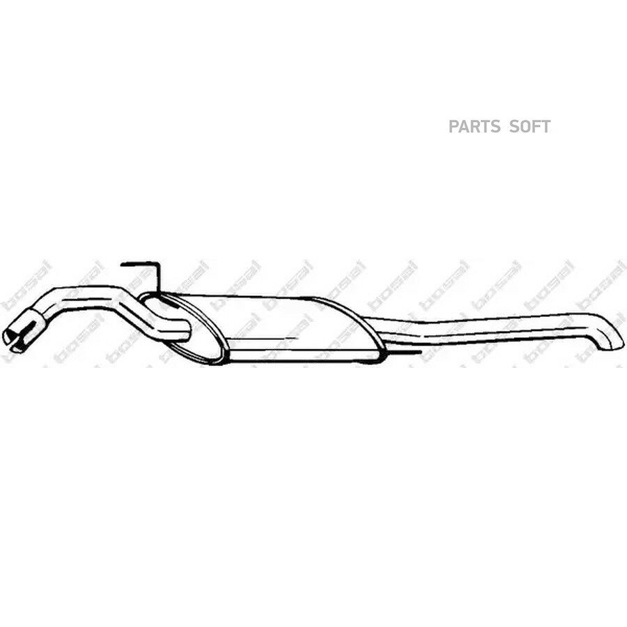 Глушитель задний VW PASSAT 93-96 от официального дистрибьютора, BOSAL, артикул 279461