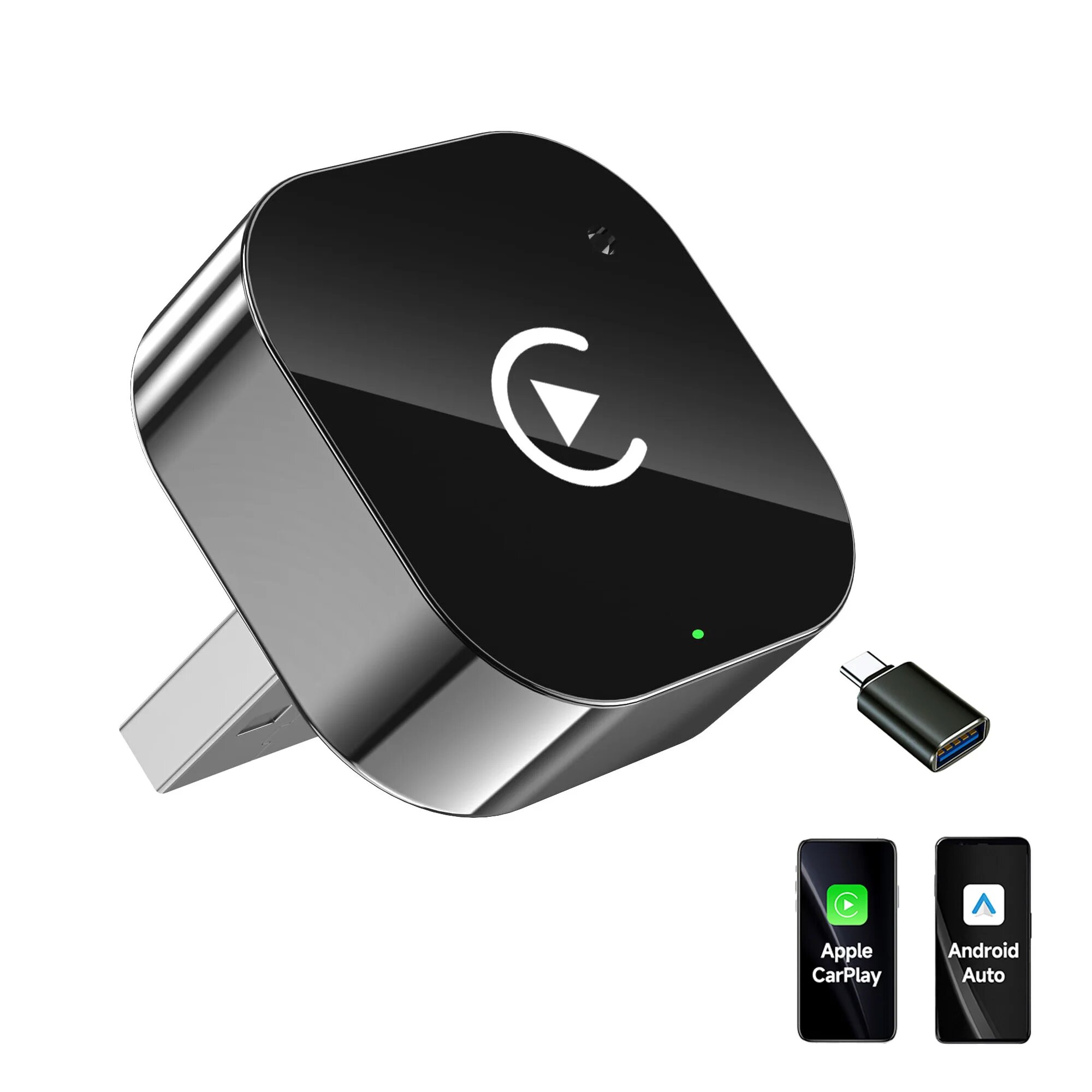 Беспроводной Адаптер CarPlay 2-в-1: Мини-конвертер Для Apple И Android, Универсальный, Grey