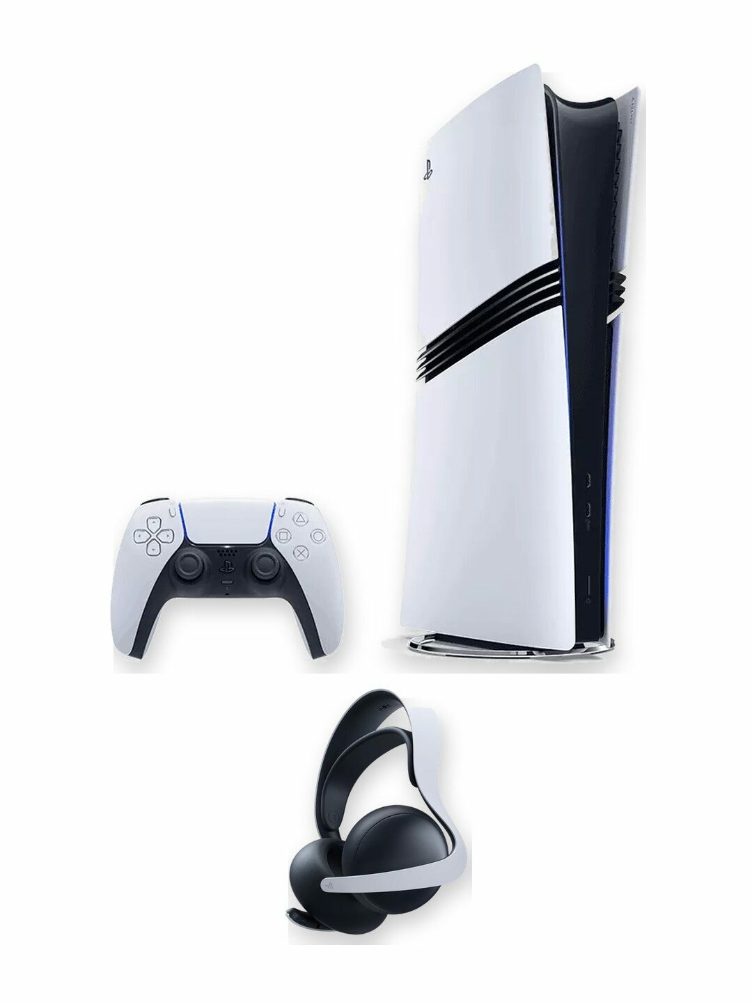 Игровая приставка Sony PlayStation 5 Pro 2 ТБ без дисковода, белая, европейская версия + гарнитура Pulse Elite