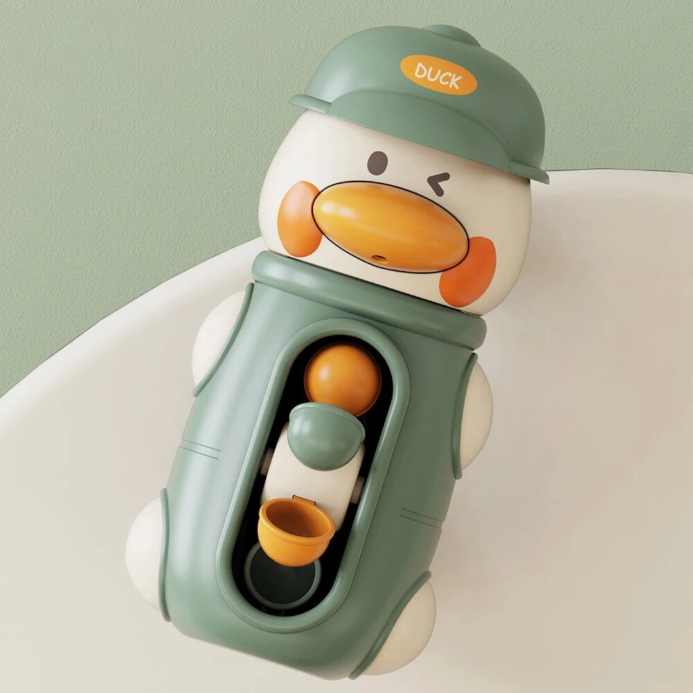 Игрушки для ванны QWZ вращающаяся уточка Green Duck