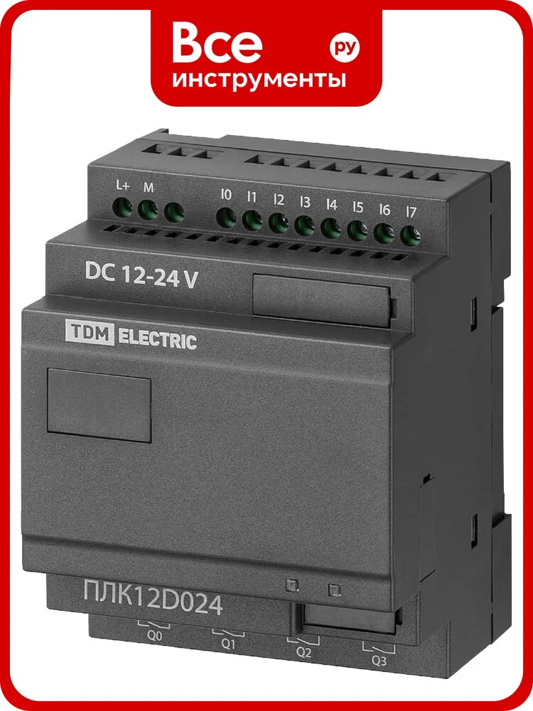 Программируемый логический контроллер TDM ELECTRIC ПЛК12D024 без дисплея 24В SQ0750-0008