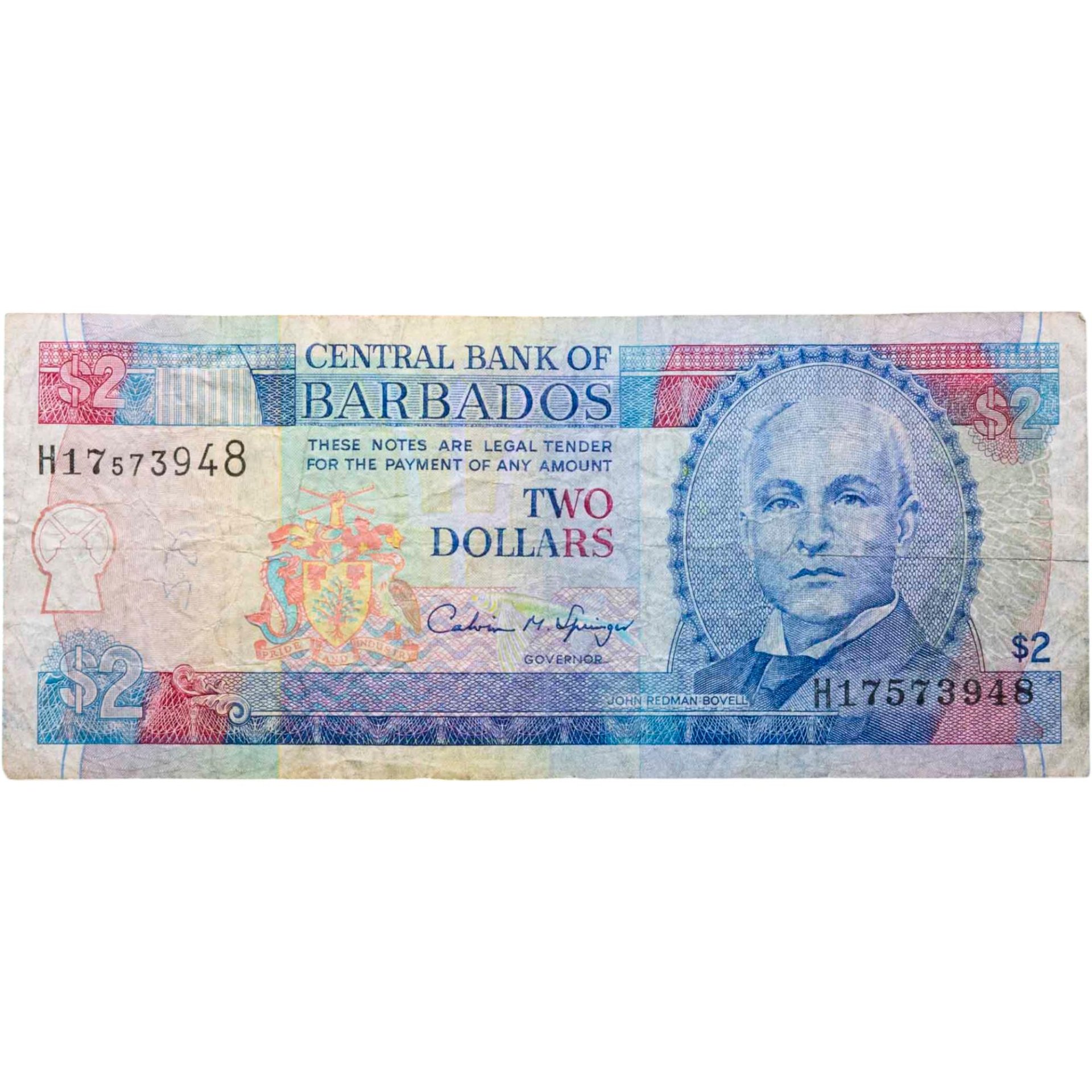 Барбадос 2 доллара 1986