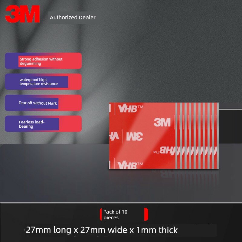 Исходная маленькая клейкая лента 3M, 27 мм x 27 мм, 10 штук