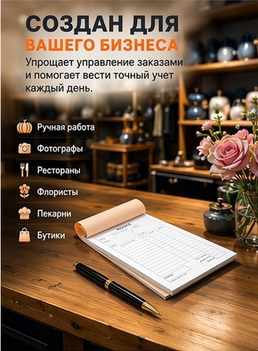 2 Шт Книга Счетов Для Малого Бизнеса Блок Для Чеков И Заказов 21.00X14.50X0.03Cm