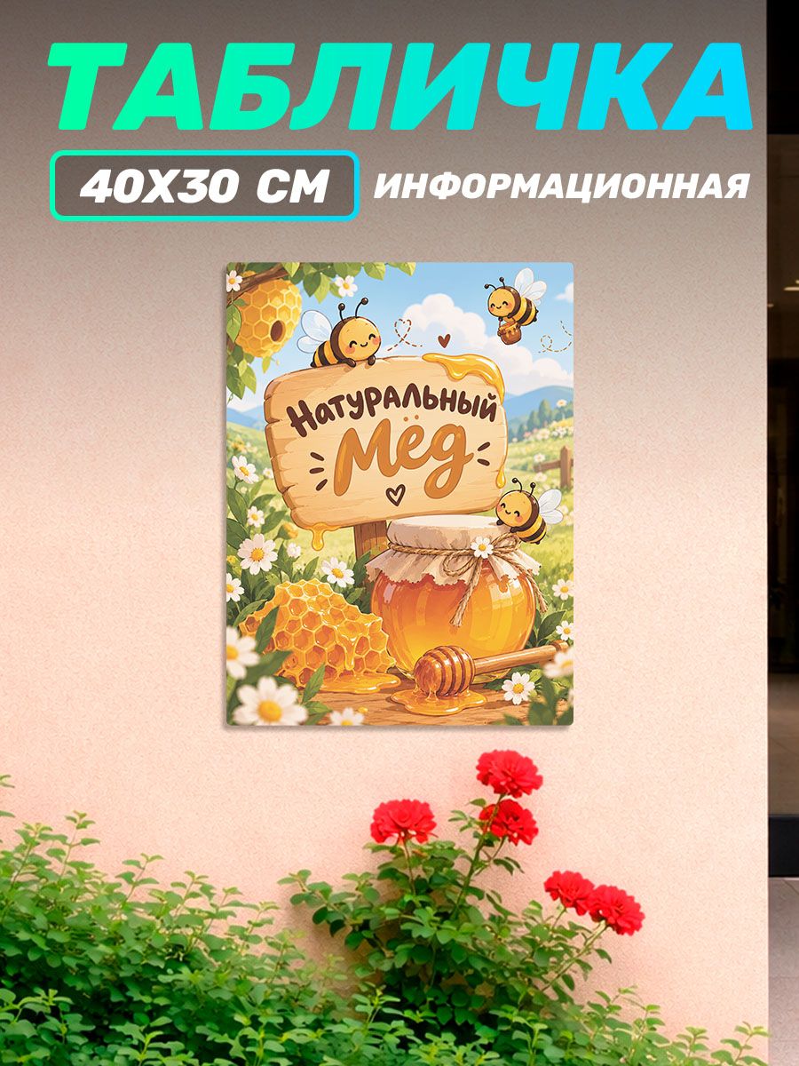Табличка садовые информационные натуральный мед