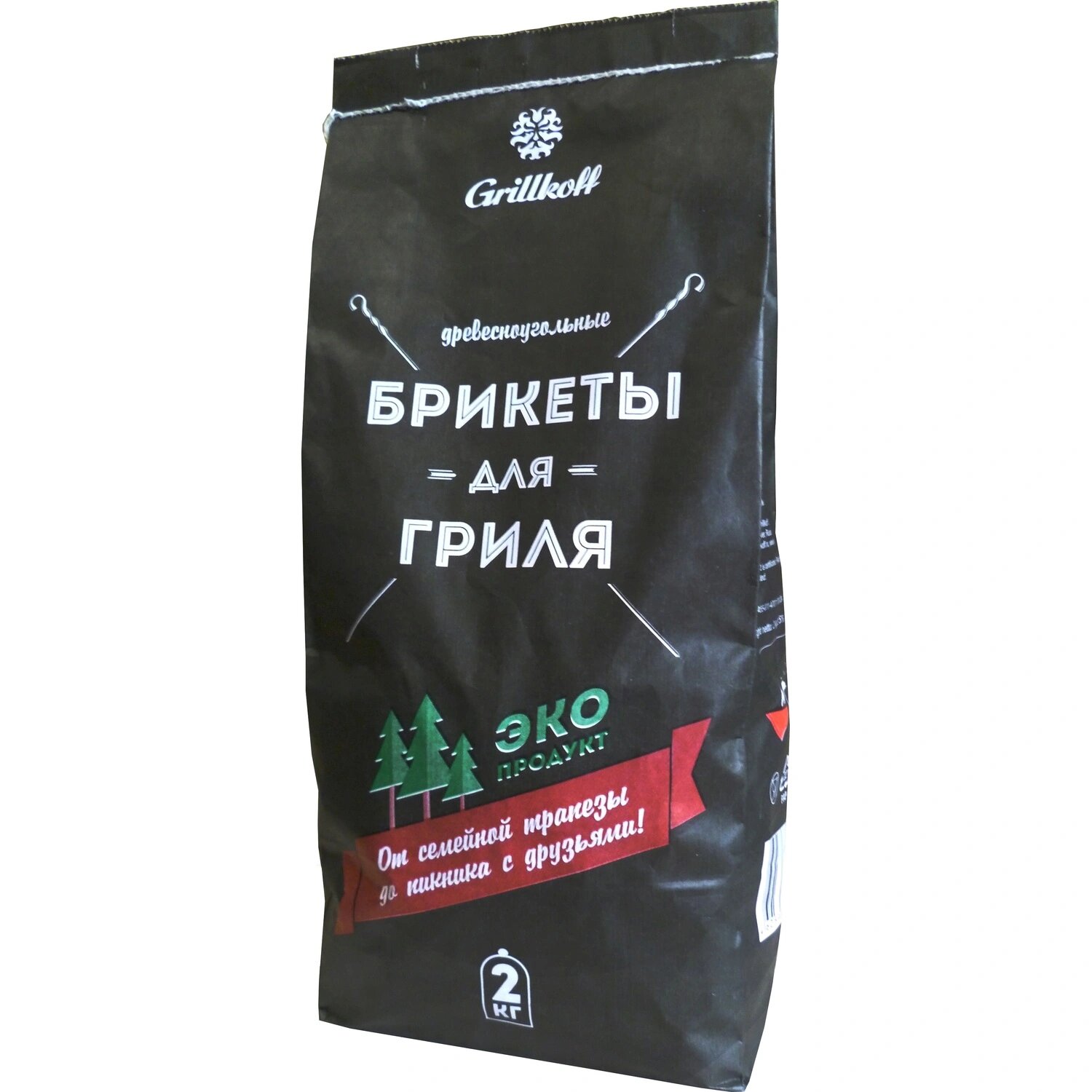 Grillkoff Брикет древесноугольный Grillkoff пакет 2 кг