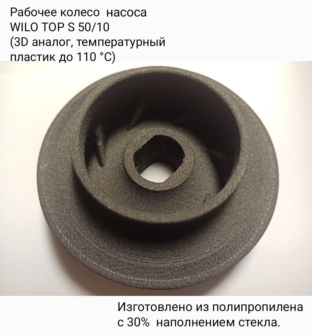 Рабочее колесо крыльчатка Wilo Top S(SD) 50/10, до 110 градусов