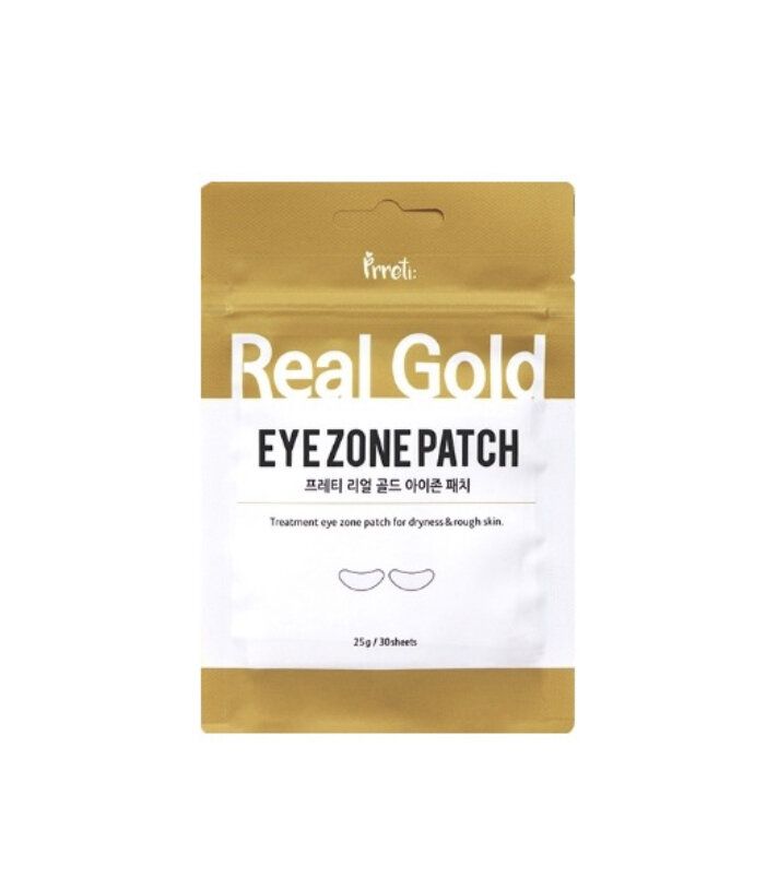 Prreti/ Патчи для глаз Real Gold Eye Zone Patch, Золото, 30 шт, 25 гр.