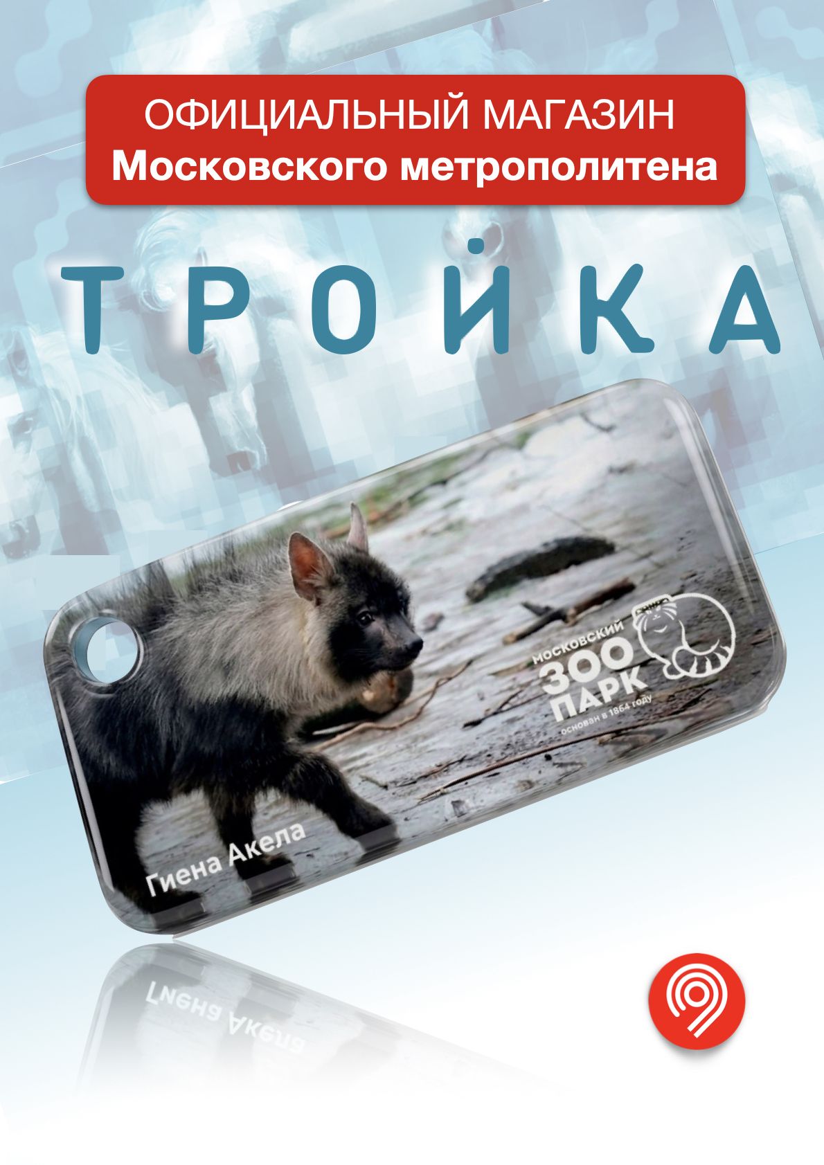 Брелок "Тройка" Московский зоопарк - Гиена Акела (3)