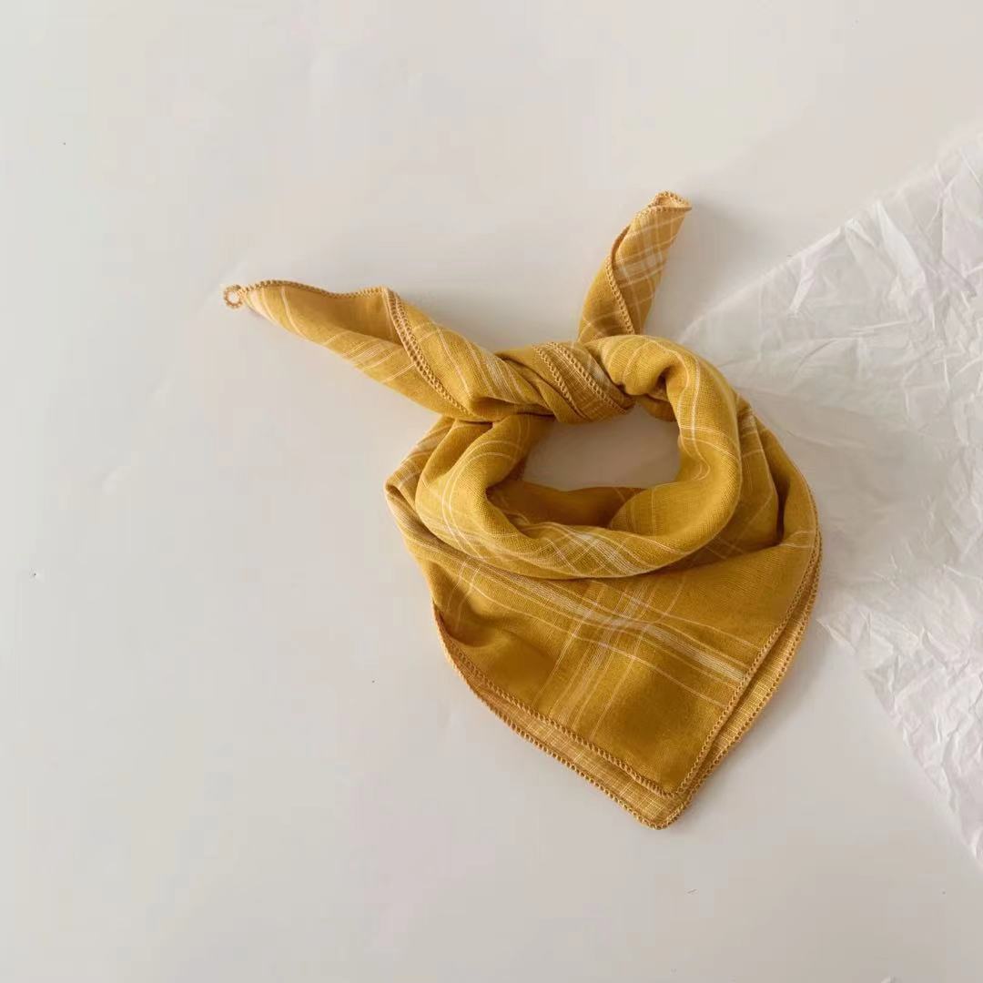 Двусторонняя клетчатая косынка для собаки и кошки в стиле инс, 45x45 см, цвет 1