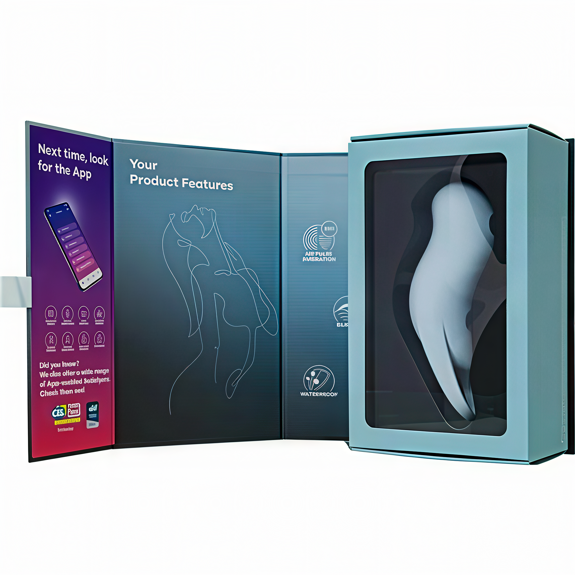 Вакуум-волновой стимулятор клитора с вибрацией Satisfyer Pocket Pro 1, силикон, голубой, 13,9 см