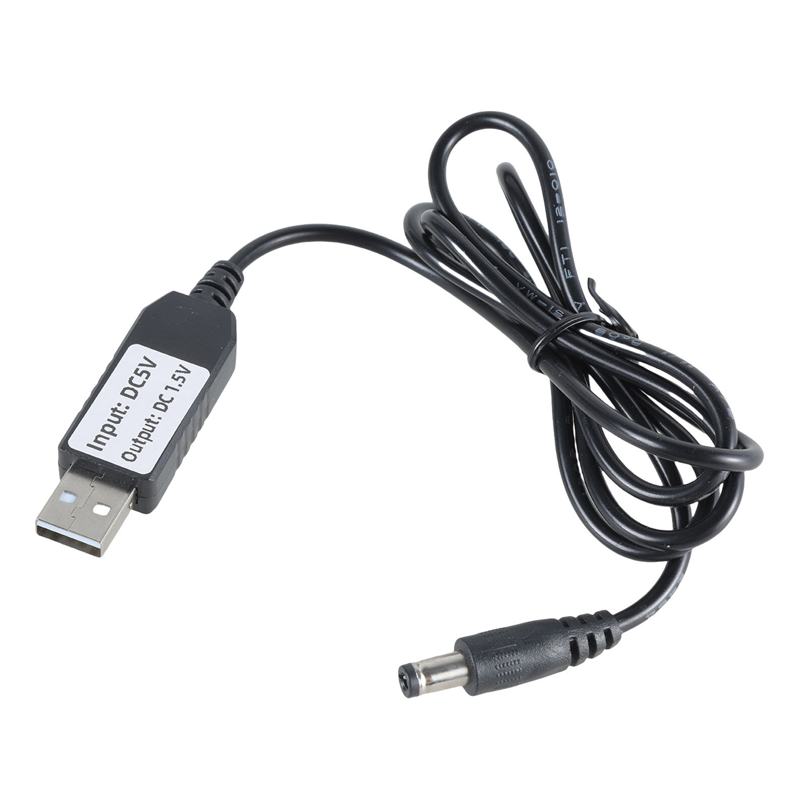 USB кабель 5V-1.5V с разъемом 5.5x2.1мм для часов и игрушек